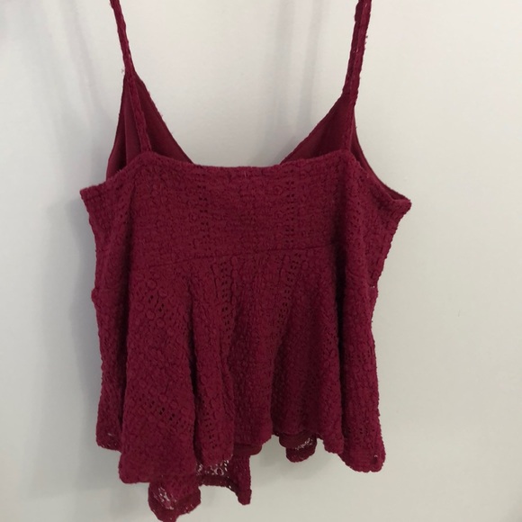 ✨2 for 25✨ Red wine babydoll tank top - Picture 2 of 3